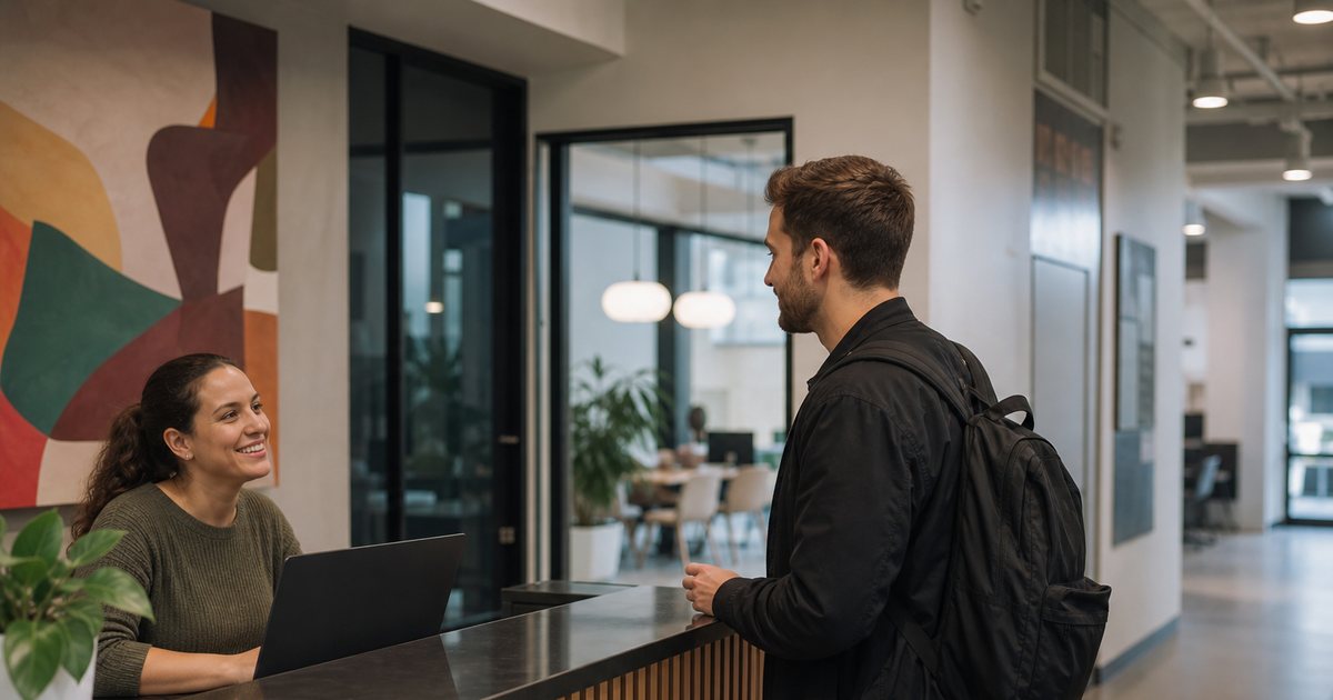 How should coworking operators handle check-ins for members booking hot desks?